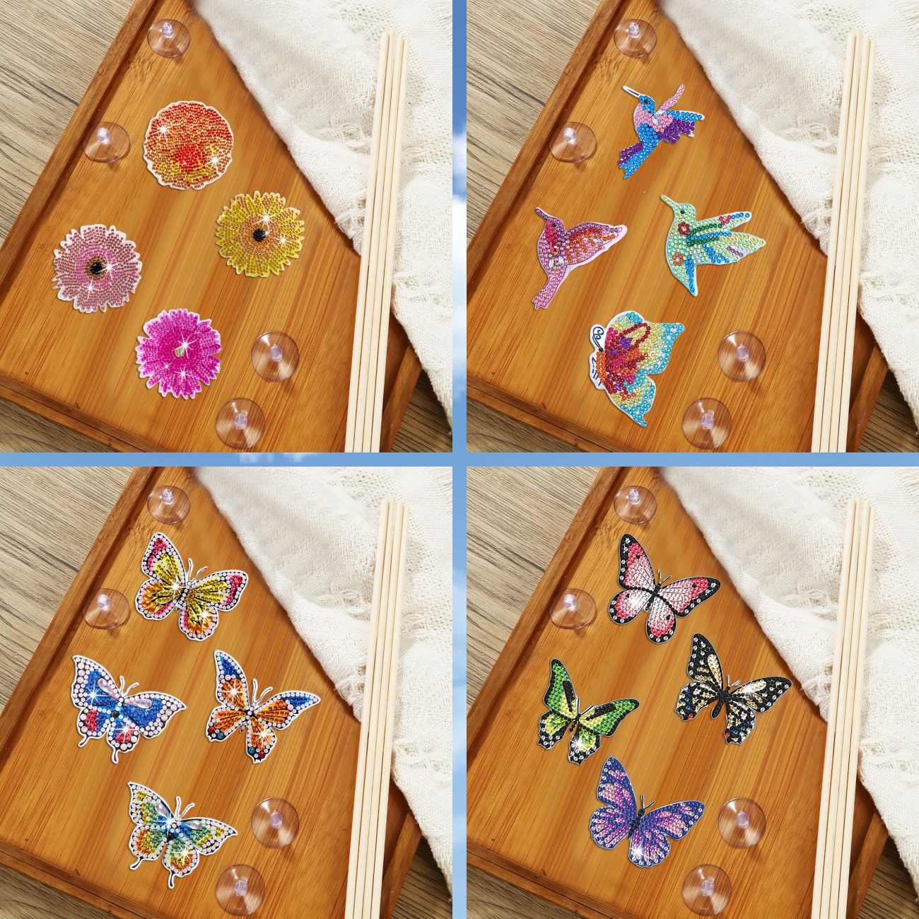 8 pieces of butterfly/flower/p - Art And Craft Valentine review and price