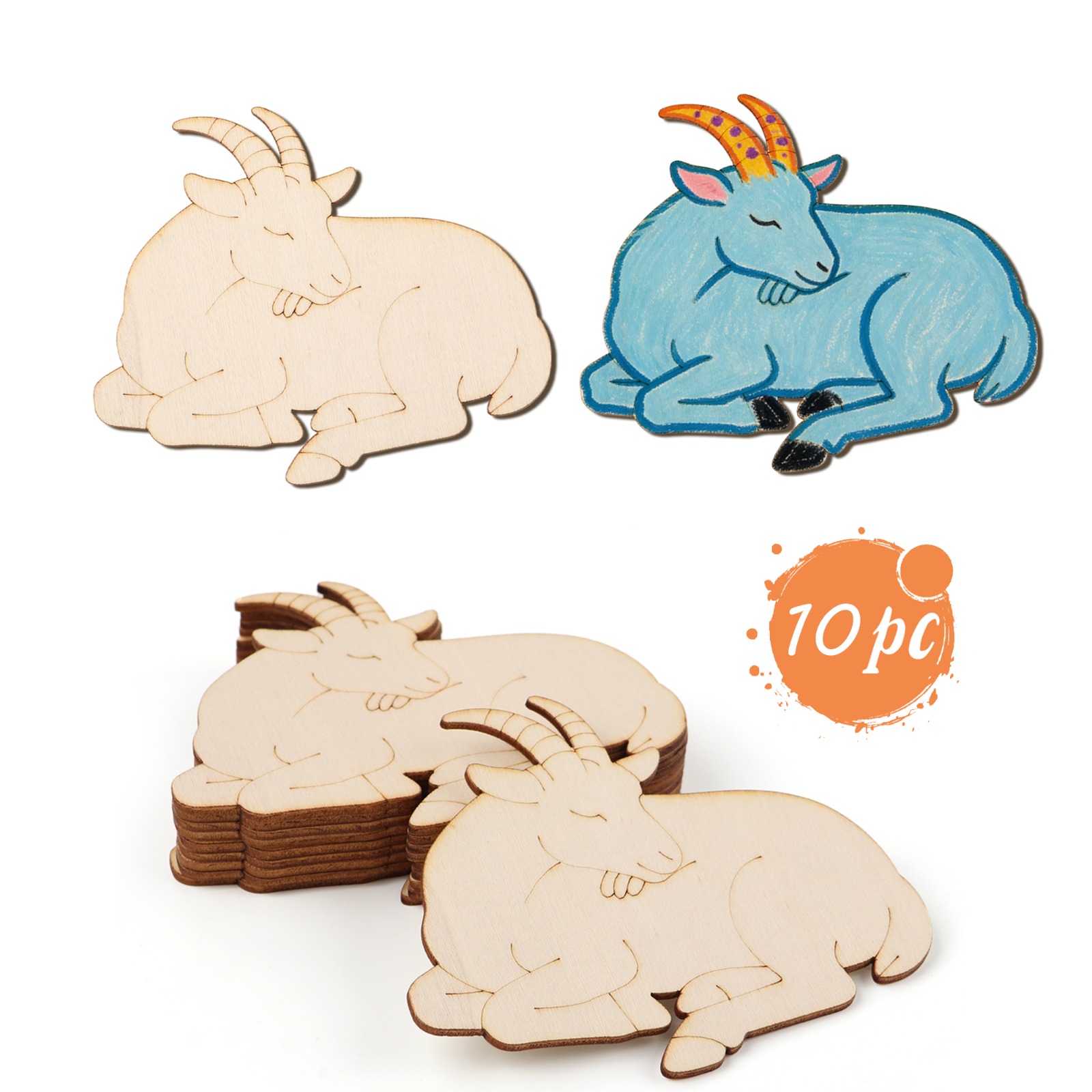 10pcs/set Unfinished Wood Shee - Art & Craft Kids Salon review and price