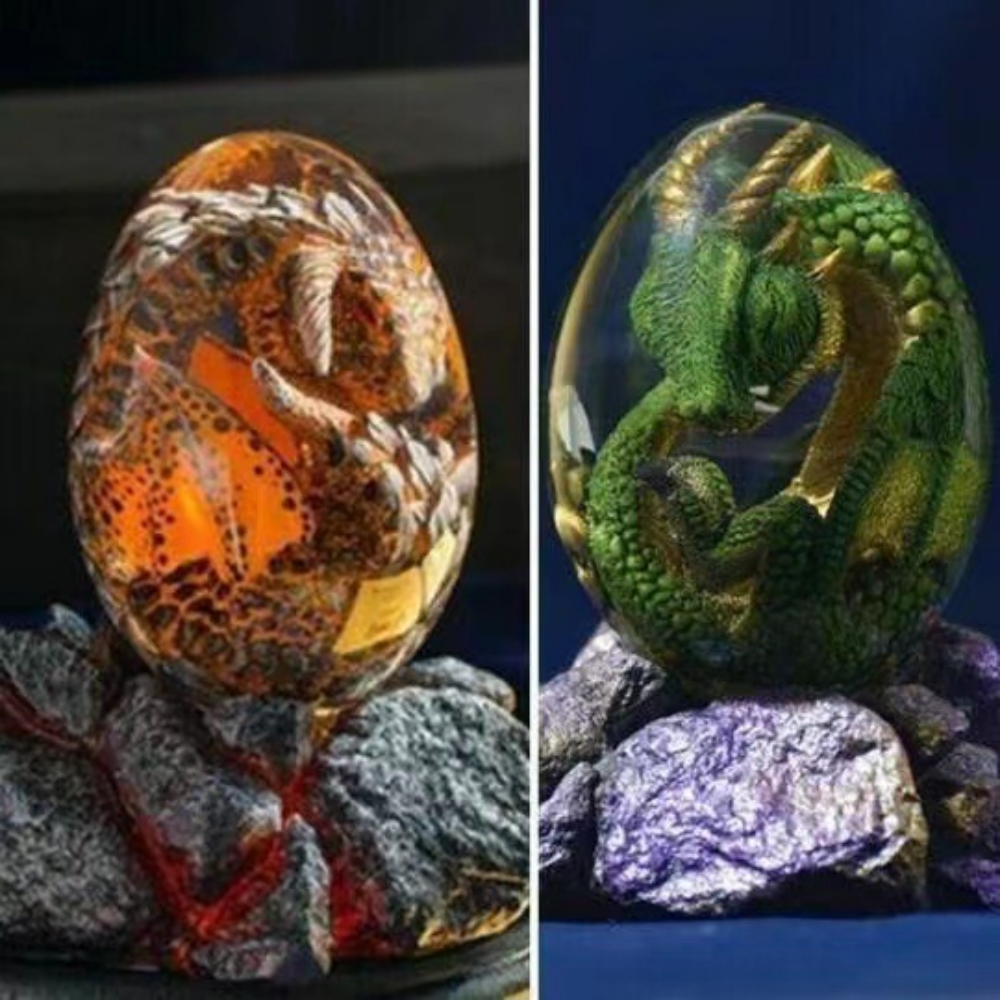 Lava Dragon Egg Statue Ornamen - Art Craft Dinosaurs review and price