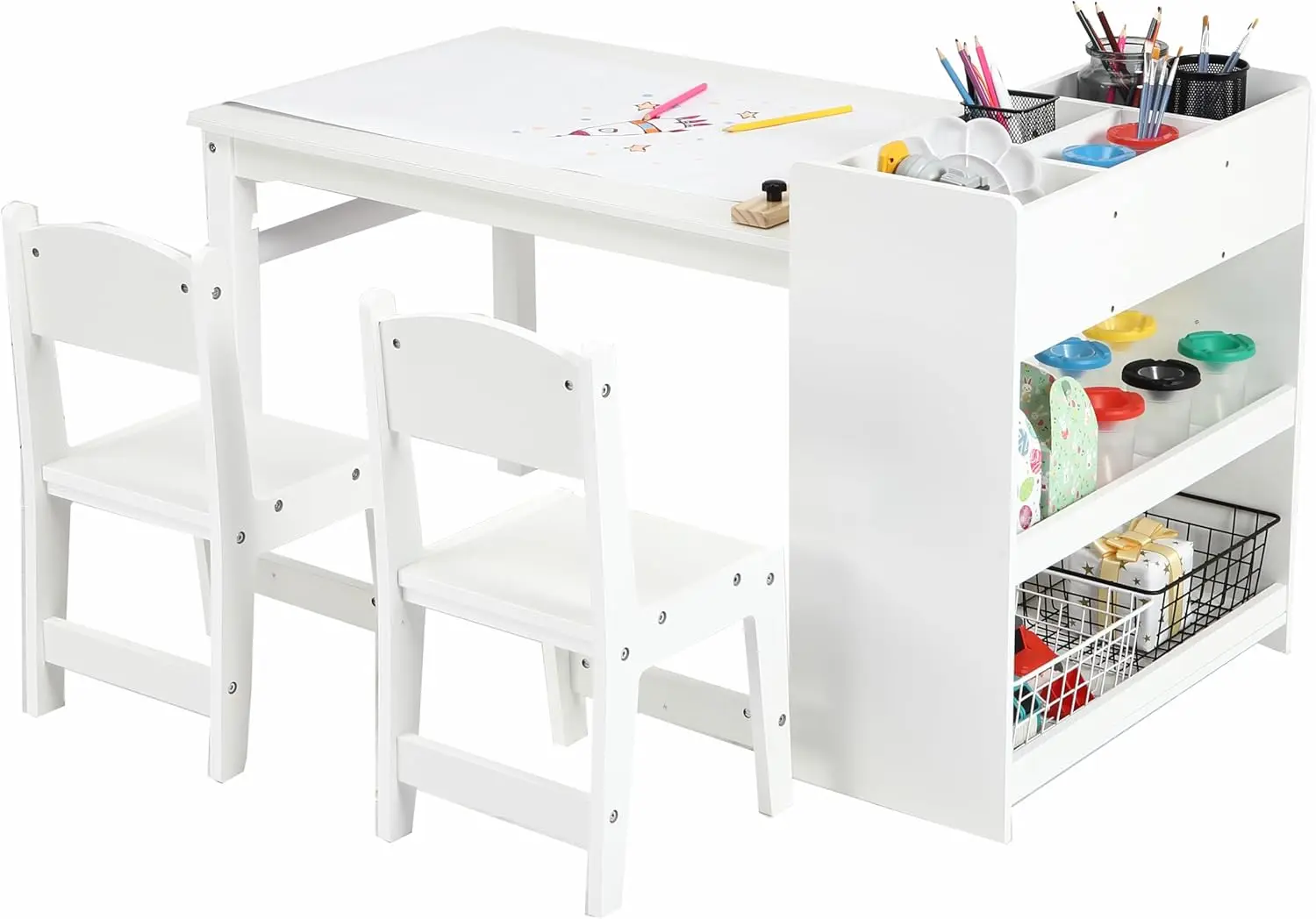 Kids Art Table with 2 Chairs,  - Art And Craft For Nursery review and price
