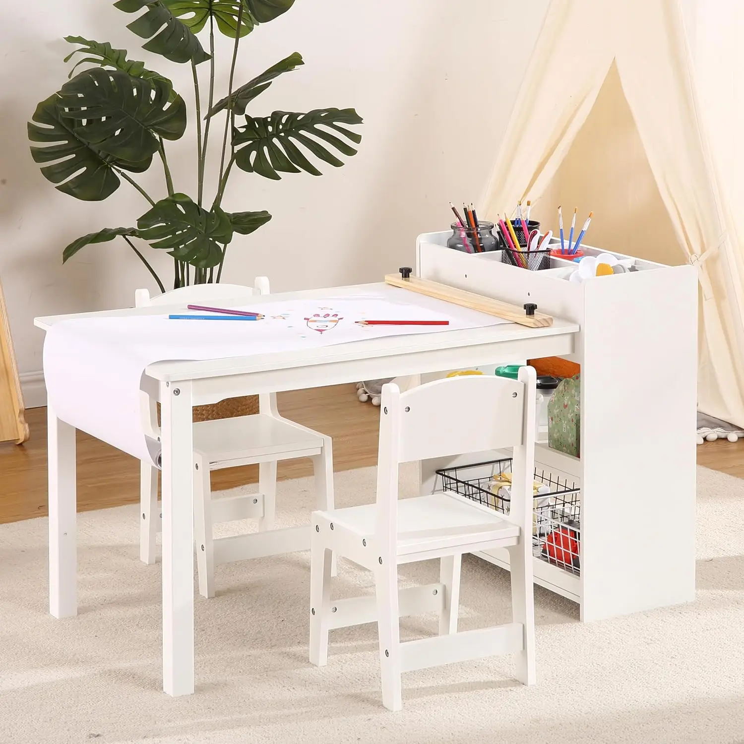 Kids Art Table with 2 Chairs,  - Art And Craft For Nursery review and price