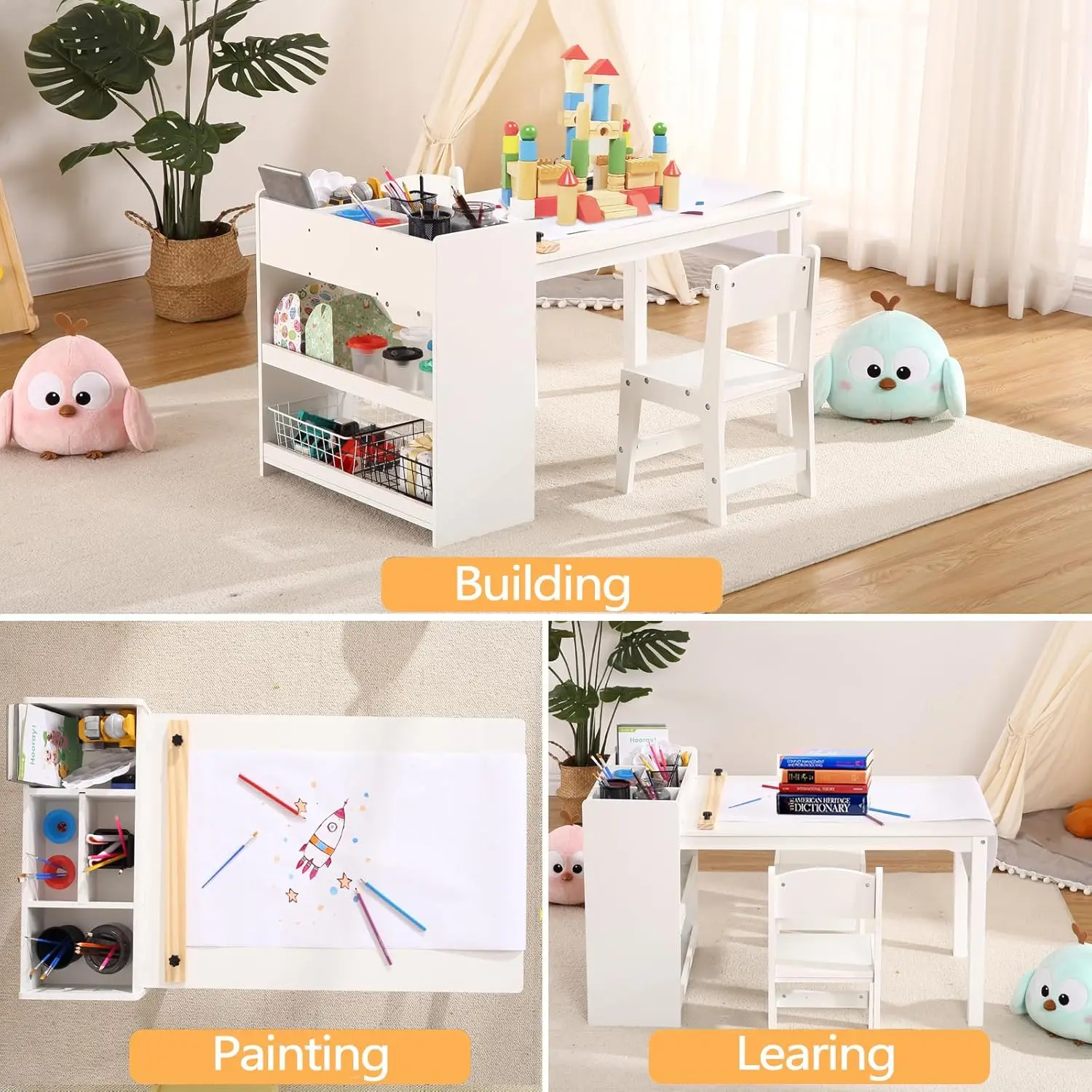 Kids Art Table with 2 Chairs,  - Art And Craft For Nursery review and price